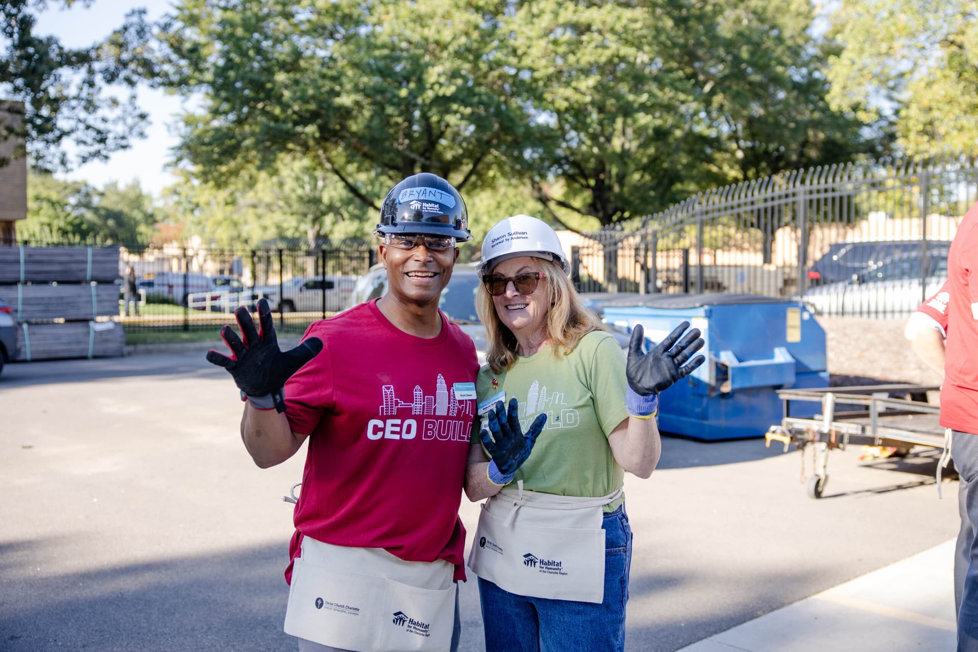 Habitat Charlotte Region President & CEO, Bryant Owens with Renewal by Andersen CEO, Sharon Sullivan