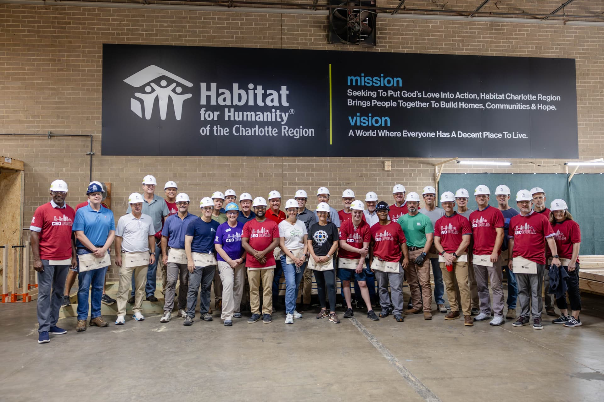 2026 CEO Build Volunteer Group posing together